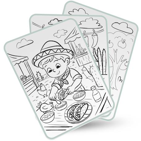 Tablette lumineuse avec dessins à décalquer kidydraw meli-melo Bleu+Vert d'eau+Vert foncé+Vert menthe 22 - vertbaudet enfant 