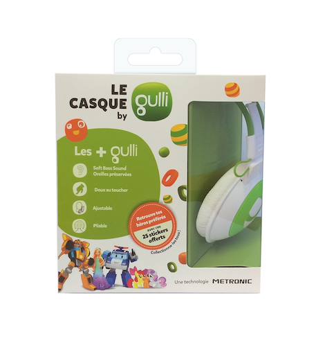 Casque audio soft bass sound - ajustable, pliable avec revêtement soft touch Bleu+Vert 10 - vertbaudet enfant 
