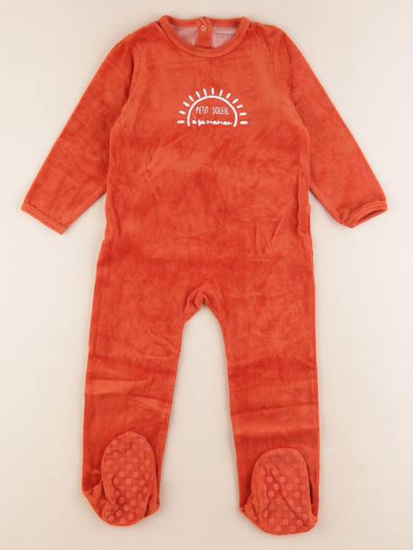 Pyjama velours - 3 ans Rouge 1 - vertbaudet enfant 