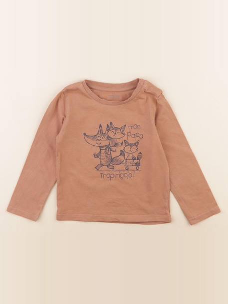 Tee-shirt - 24 mois Marron 1 - vertbaudet enfant 