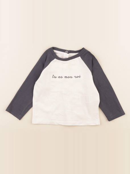 Tee-shirt - 9 mois Blanc 1 - vertbaudet enfant 