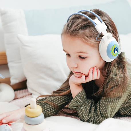 Casque audio soft bass sound - ajustable, pliable avec revêtement soft touch Bleu+Vert 3 - vertbaudet enfant 