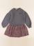 Robe - 8 ans Gris, rose 1 - vertbaudet enfant 