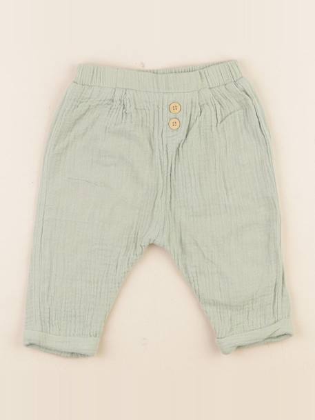 Pantalon - 9 mois Vert 1 - vertbaudet enfant 