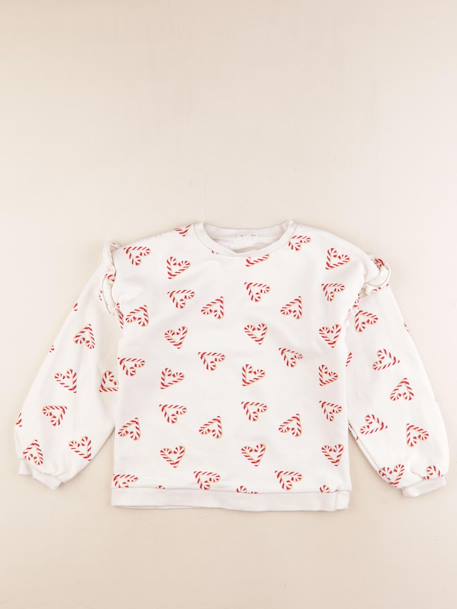 Sweat - 8 ans Blanc, rouge 1 - vertbaudet enfant 