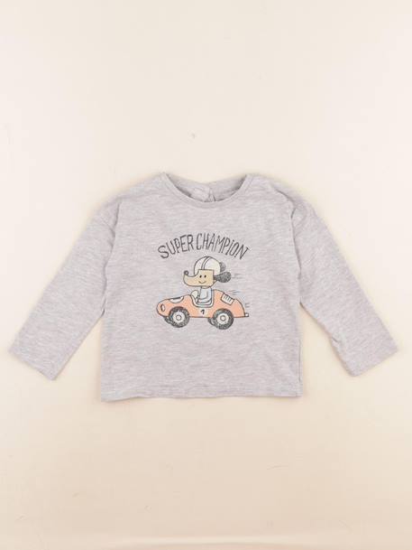 Tee-shirt - 24 mois Gris 1 - vertbaudet enfant 