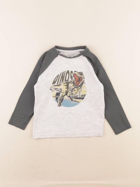 Tee-shirt - 3 ans Gris, vert 1 - vertbaudet enfant 