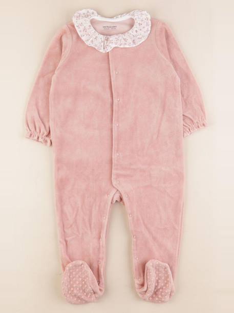 Pyjama velours - 18 mois Rose 1 - vertbaudet enfant 