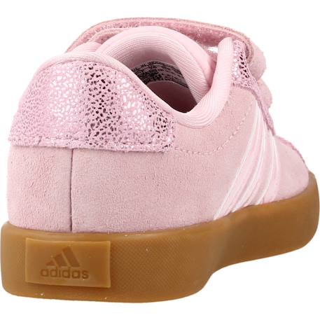 Basket bébé fille en cuir court velcro Rose pink 3 - vertbaudet enfant 