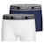 Lot de 2 boxers garçon coton confortable respirant Blanc / marine+Gris / marine+Rouge / gris 1 - vertbaudet enfant 