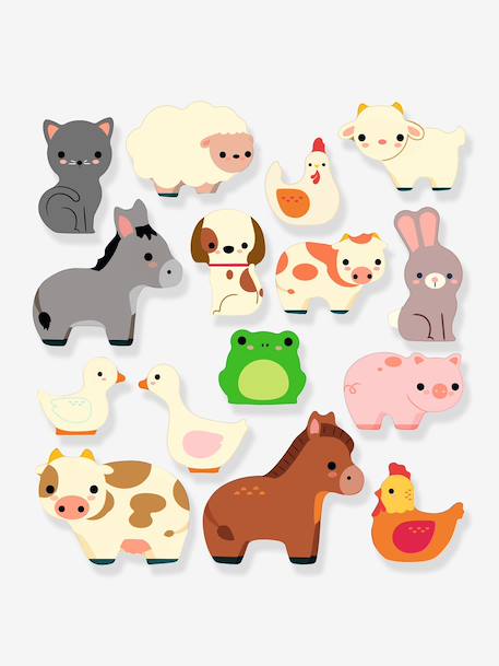 Stickers repositionnables animaux ferme rouge 4 - vertbaudet enfant 