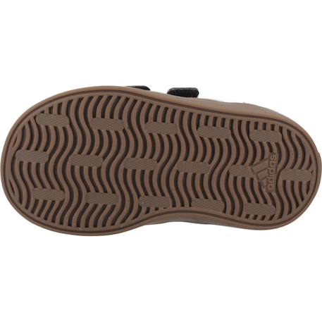 Baskets garçon en cuir à scratch court Noir+Noir black 12 - vertbaudet enfant 