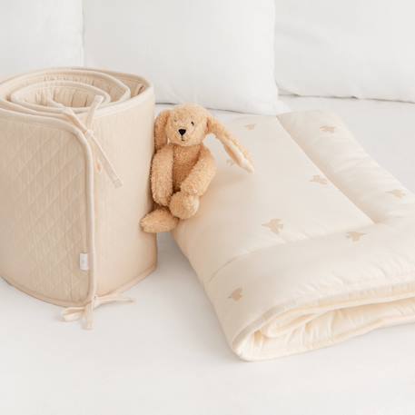 Tapis de parc - jersey moelleux Flower print+Piuma ecru+Piuma moka 11 - vertbaudet enfant 