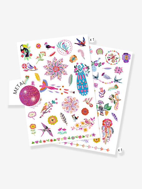 Tattoos plume color violet 2 - vertbaudet enfant 