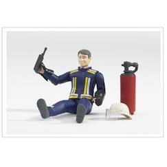 Jouet-Jeux d'imagination-Figurine pompier avec eccessoires