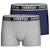 Lot de 2 boxers garçon coton confortable respirant Blanc / marine+Gris / marine+Rouge / gris 7 - vertbaudet enfant 