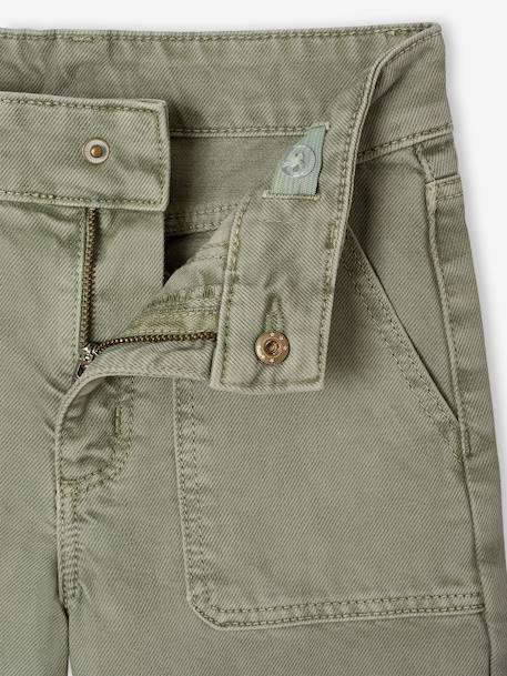 Pantalon fille large MorphogiK medium corail+kaki+vert de gris+vieux rose 12 - vertbaudet enfant 