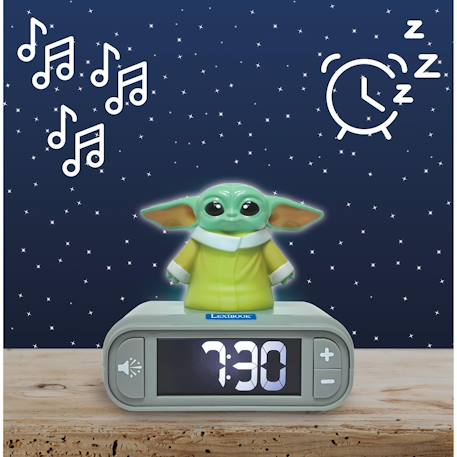 Reveil veilleuse Grogu 3D Star Wars Gris 5 - vertbaudet enfant 