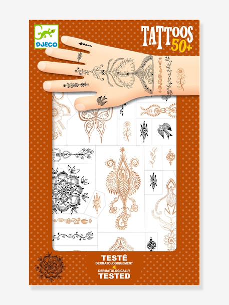 Tatouages éphémères Souffle d'orient orange 1 - vertbaudet enfant 