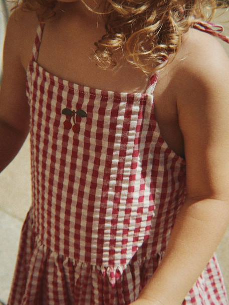 Robe à bretelles Isotta framboise 7 - vertbaudet enfant 