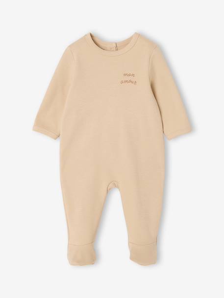 Lot de 3 dors bien bébé ouverture dos écru+vert sauge 12 - vertbaudet enfant 