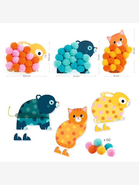 Collage de pompons animaux vert 3 - vertbaudet enfant 