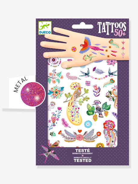 Tattoos plume color violet 1 - vertbaudet enfant 