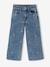 Jean large fille brodé bleu foncé+bleu jean+bleu moyen+denim bleached 7 - vertbaudet enfant 