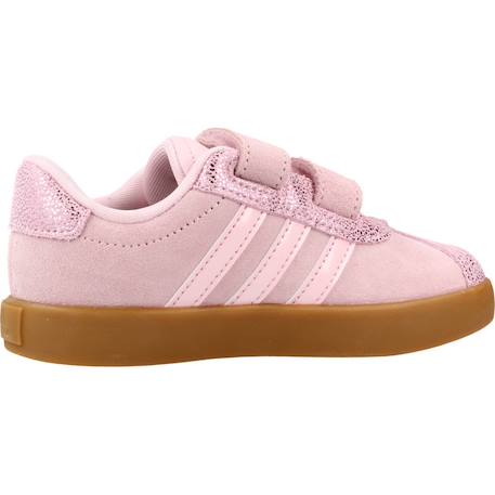 Basket bébé fille en cuir court velcro Rose pink 1 - vertbaudet enfant 