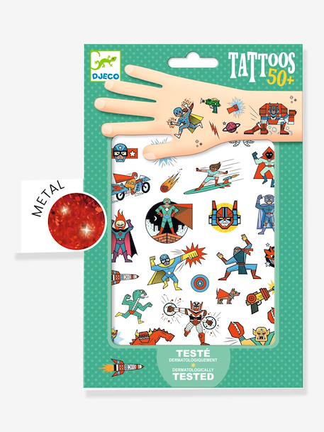Tattoos éphémère héros et vilains vert 1 - vertbaudet enfant 