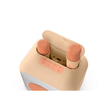 Enceinte karaoke avec 2 micros sans fil Beige 4 - vertbaudet enfant 