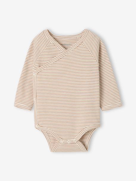 Lot de 3 bodies naissance manches longues cappuccino 6 - vertbaudet enfant 