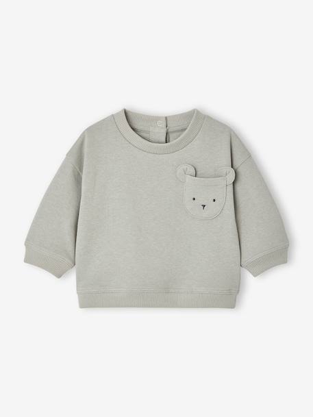 Ensemble sweat et pantalon naissance bébé garçon bleu glacier 2 - vertbaudet enfant 