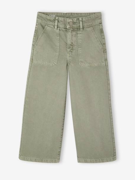 Pantalon fille large MorphogiK medium corail+kaki+vert de gris+vieux rose 10 - vertbaudet enfant 