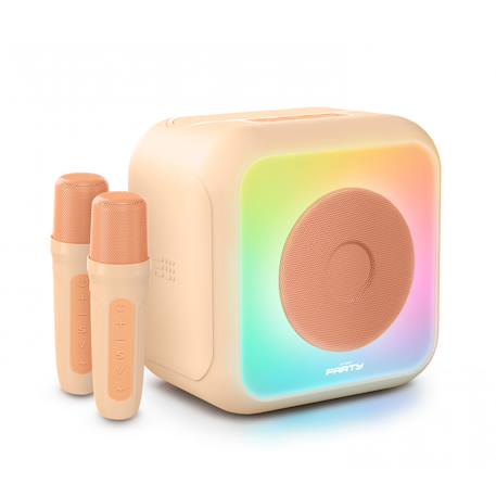 Enceinte karaoke avec 2 micros sans fil Beige 2 - vertbaudet enfant 