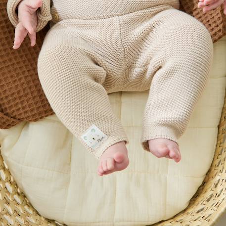 Ensemble bébé gilet et pantalon en tricot mini rêve Beige 6 - vertbaudet enfant 