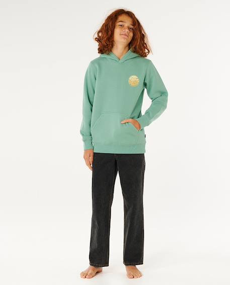 Sweat à capuche wetsuit icon enfant Aloe+Bone+Grass green+Grey marle+Light navy+Navy/white 4 - vertbaudet enfant 