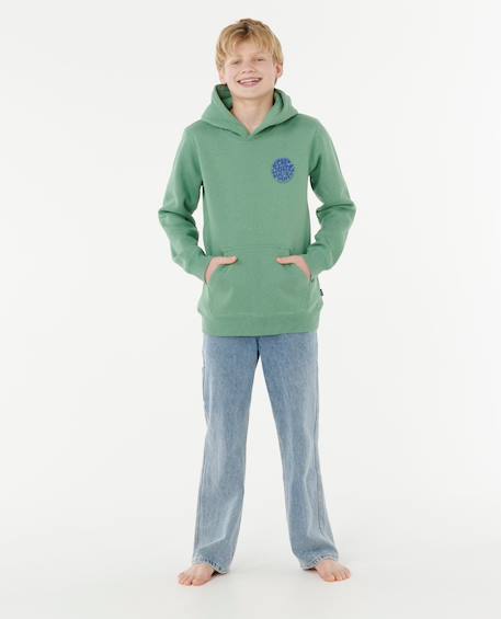 Sweat à capuche wetsuit icon enfant Aloe+Bone+Grass green+Grey marle+Light navy+Navy/white 16 - vertbaudet enfant 
