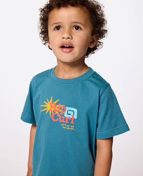 T-shirt let's see the waves enfant Storm blue 4 - vertbaudet enfant 
