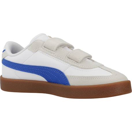 Baskets enfant garçon en cuir à scratch rétro Blanc white 5 - vertbaudet enfant 