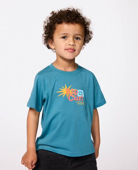 T-shirt let's see the waves enfant Storm blue 1 - vertbaudet enfant 