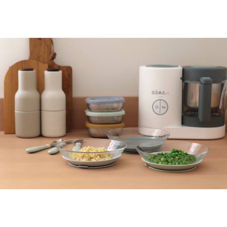 Coffret 3 assiettes en verre beaba x duralex Vert-de-gris 2 - vertbaudet enfant 
