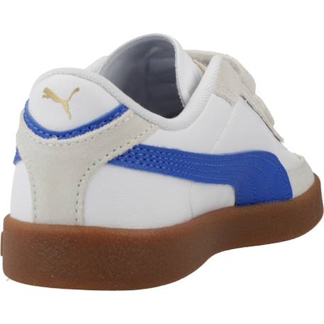 Baskets enfant garçon en cuir à scratch rétro Blanc white 3 - vertbaudet enfant 