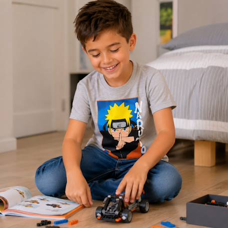 T-shirt enfant naruto Gris+Marine 2 - vertbaudet enfant 