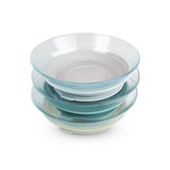 Puériculture-Coffret 3 assiettes en verre beaba x duralex