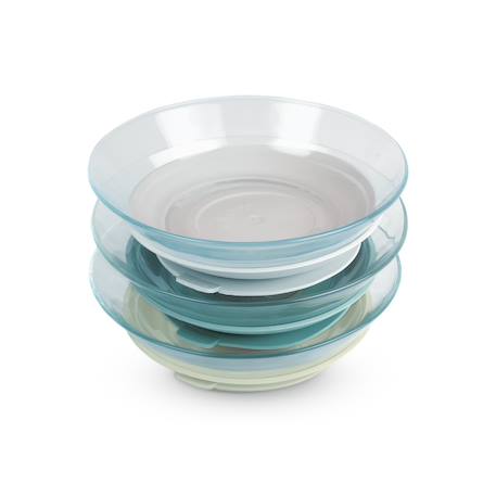 Coffret 3 assiettes en verre beaba x duralex Vert-de-gris 1 - vertbaudet enfant 