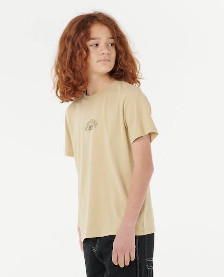 T-shirt à manches courtes tropic daze art enfant Khaki sand 2 - vertbaudet enfant 
