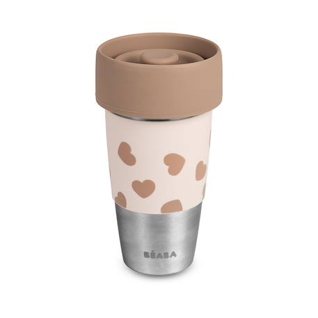 Set 2 tasses d'apprentissage 360° en inox click & drink Grand amour 4 - vertbaudet enfant 