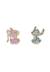 Boucles d'oreilles clous dépareillées stitch & angel Bleu 1 - vertbaudet enfant 