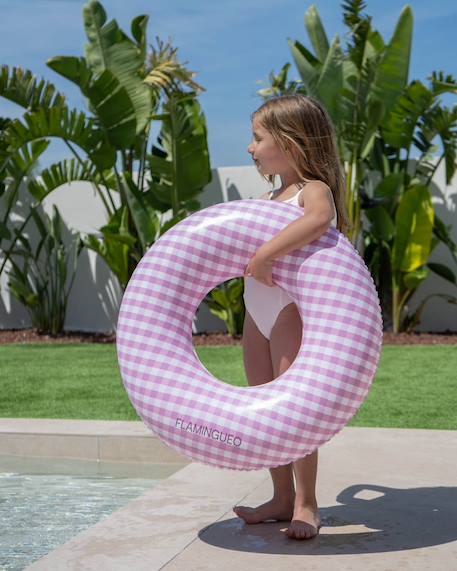 Gonflable pour enfants donut pvc double valve Multicolore+Rose+Rose à carreaux+Rose foncé+Rouge 14 - vertbaudet enfant 